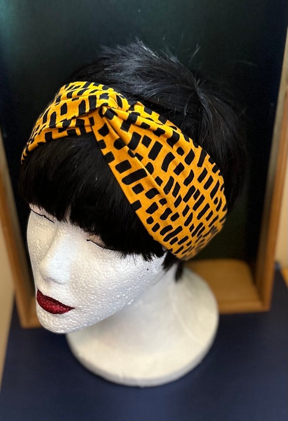 Twisted Turban Headband: Colorful African Wax Print  display picture 1