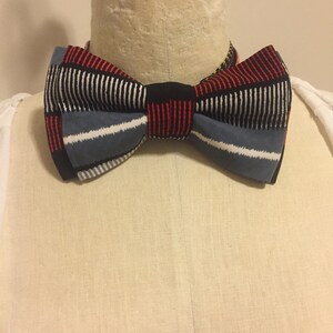 Striped Multicolored Pre-Tied Bowtie