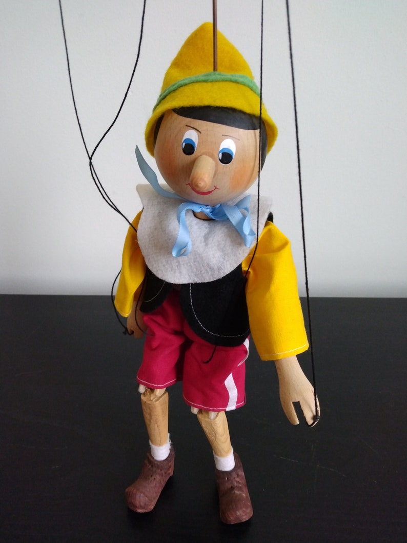 Pinoke Model Puppet Vintage Marionette Wooden Pinocchio / Artculated Jointed Wood Puppet ...