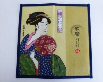 Vintage Rice Paper Wallet Made in Japan Beautiful Print New etui cover note case 