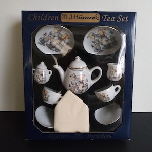 Vintage M J Hummel Goebel Porcelain Children Tea Set Made in Germany