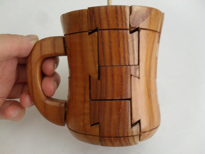 Wooden Puzzle Coffee Mug Tea Cup Beer Mug | Etsy
