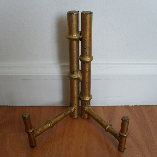 Vintage Metal Bamboo Shaped Easel Stand