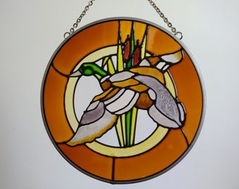 Mallard Stained Glass Window Hanging Decor Suncatcher