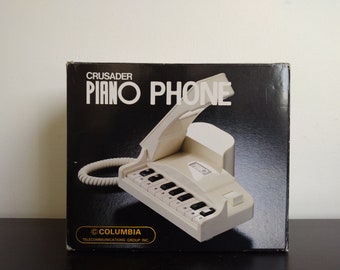 Telephone Crusader Piano Phone Columbia Telecommunications with Box