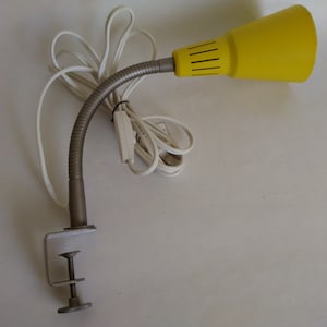 Vintage IKEA Kvart Clamp Lamp / 90s Yellow Desk Lamp / Marianne & Knut Hagberg / Scandinavian Design