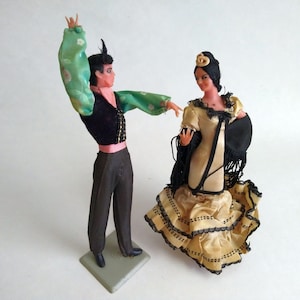 1960s Marin Chiclana Flamenco Dancing Dolls