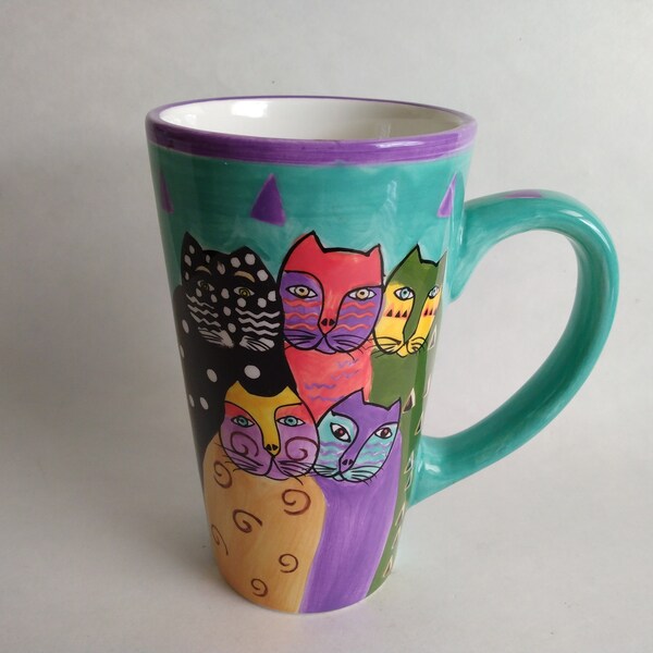 Laurel Burch Cats Siamese Cats Coffee Mug/Tea Cup 1998