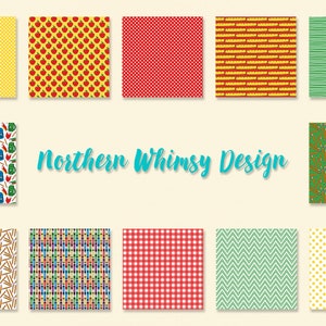 Back To School Digital Paper Teacher seamless patterns image 3