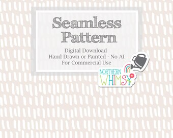 Neutral Beige Seamless Pattern in for Commercial Use - Abstract Geometric Hand Drawn Lines