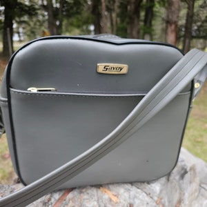 Vintage ** 1950er Jahre ** SAVOY ** Graue ** Reisegepäck ** Arbeit ** Tasche