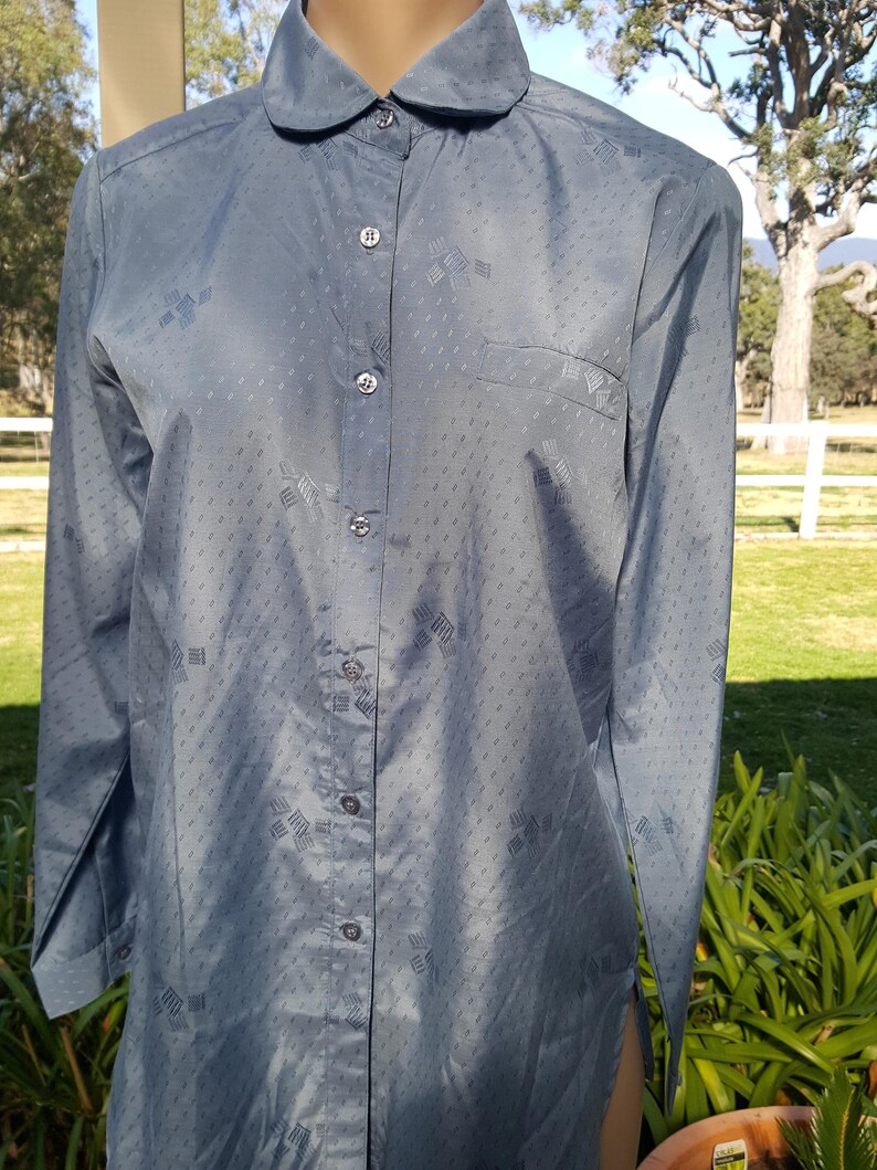 Vintage ** 80/'s ** Embossed ** Button Front ** Pocket ** Prairie ** Country ** Grunge ** Preppie ** Shirt ** Blouse ** SM