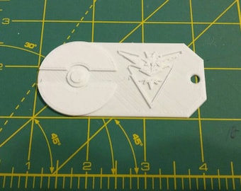 Pokemon Go team Instinct backpack tag raw print