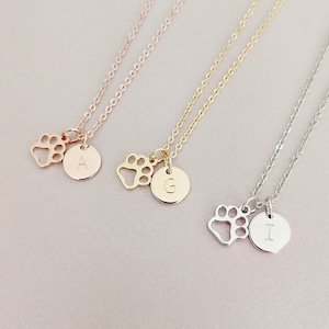 Paw Print Necklace Etsy UK