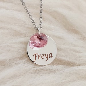 Personalised, Birthstone, Name necklace, Christmas gift, Birthday gift, gifts for her, anniversary gift, Necklace for women, charm necklaces