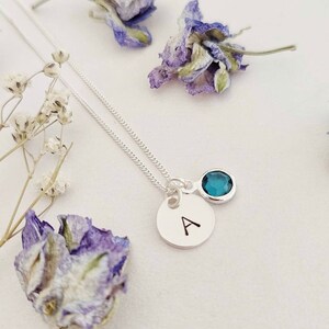 Collana in argento, collana portafortuna, iniziale personalizzata, regali per lei, regali personalizzati, collana per donna, compleanno, regali di Natale