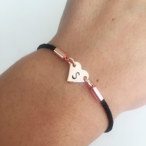 Initial heart bracelet, Personalised gifts for her, Bridesmaid gifts, Mum birthday gift, Couples Anniversary gift, Friend birthday gift idea