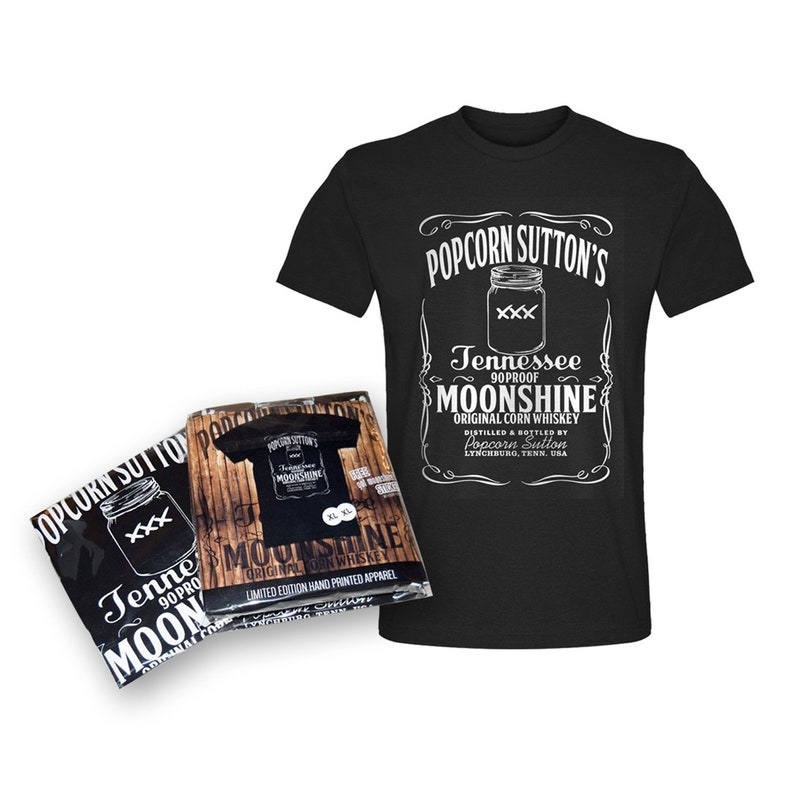 Popcorn Sutton's Original Moonshine Cotton Graphic Tshirt Etsy