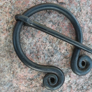 Handforged Penannular Brooch: Blacksmith Made Viking Pin