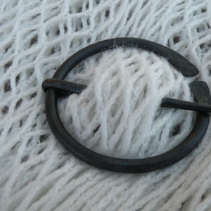 Hand Forged Penannular Brooch: Viking Celtic Cloak Pin