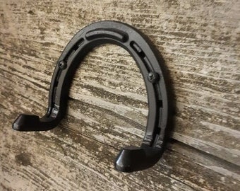 Horseshoe multipurpose hook, blacksmith made