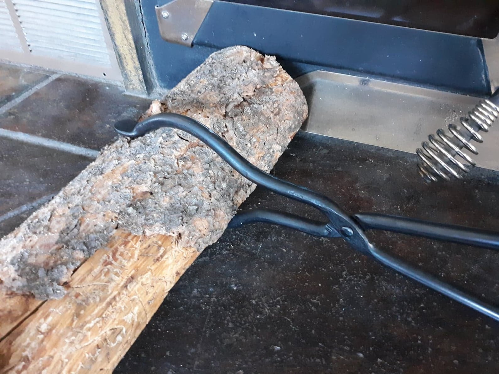 Fireplace Log Tongs Stove Scissors Blacksmith Made Etsy