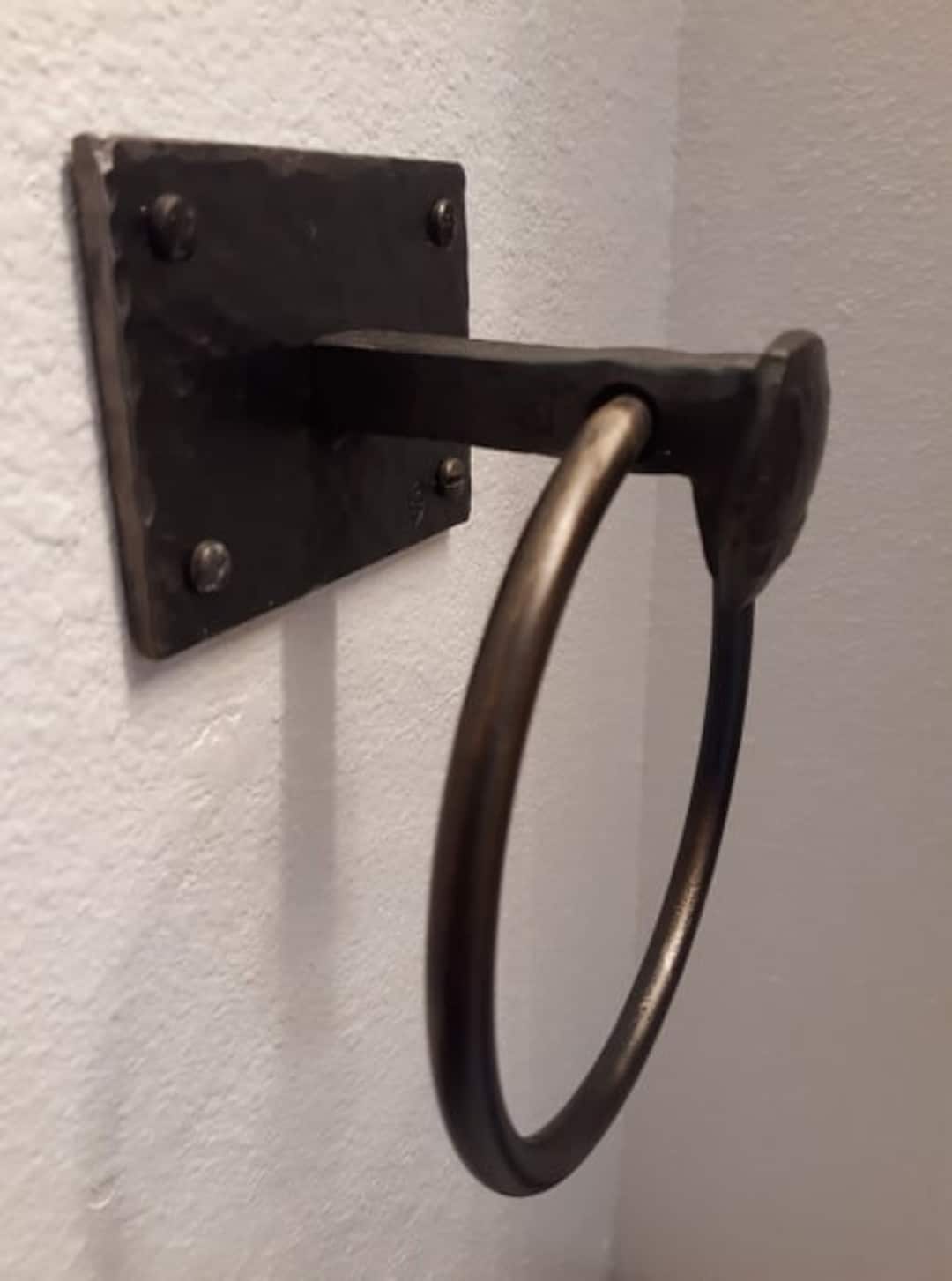 Railroad Spike Hand Towel Rack, Blacksmith Made - Etsy