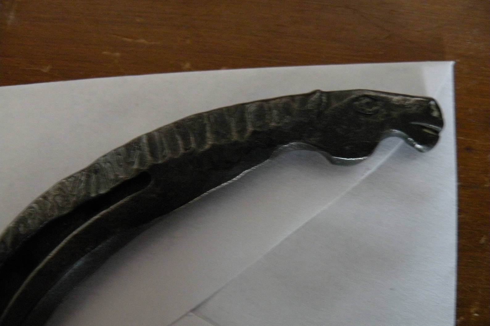 Hand letter opener with horse head design blacksmith Etsy