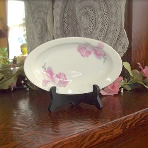 Vintage Trinket Dish, Trinket Dish, Trinket Bowl, Vintage Jewelry Dish, Vintage Serving Platter, Jewelry Dish, Small Platter, Pink Rose Dish