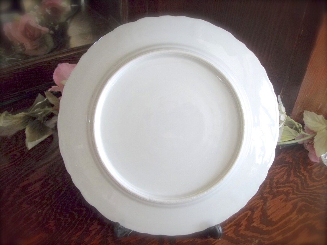 Floral Plate Vintage, Pink Floral Plate, Vintage Floral Plate, Vintage Iris, Shabby Pink Cottage