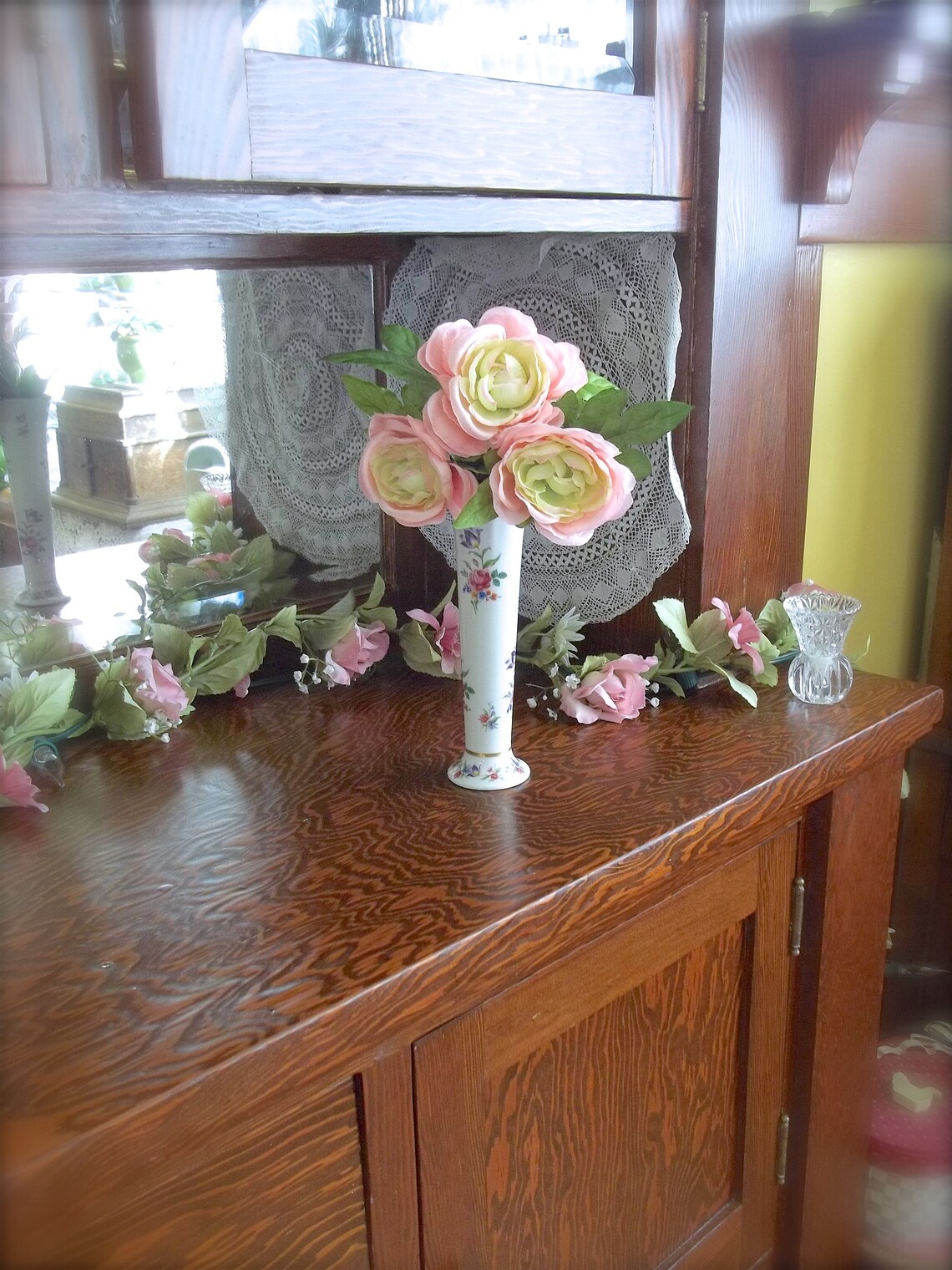 Vintage Rose Vase Vintage Flower Vase Vintage Vase for Etsy