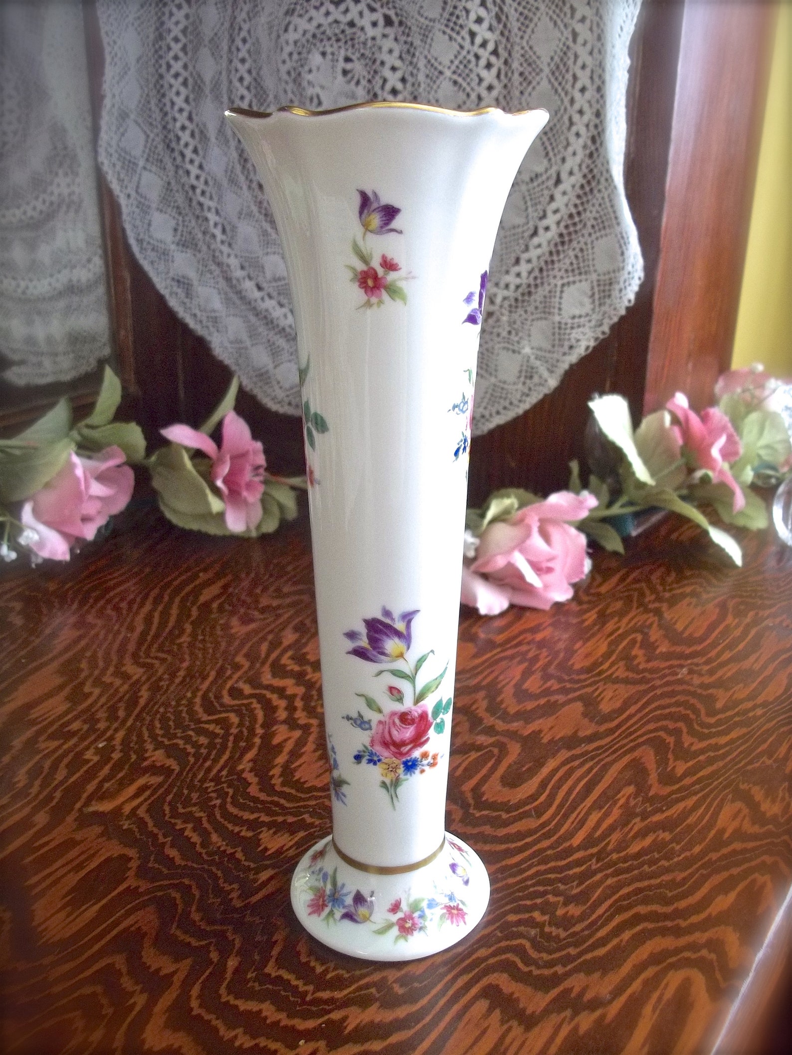 Vintage Rose Vase Vintage Flower Vase Vintage Vase for Etsy