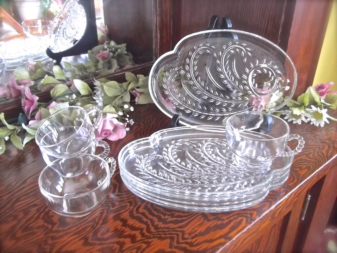 Vintage Snack Plates, Vintage Snack Trays, Snack Trays, Vintage Snack