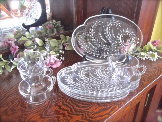 Vintage clearance snack plates