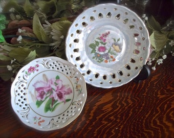 bols floraux vintage, bols floraux, petits bols floraux, vide-poches vintage, petits bols vintage, décoration de mariage vintage, bols en treillis