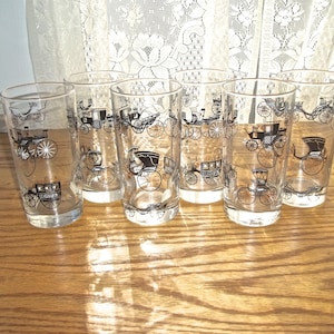 Libbey Glasses, Vintage Libbey Glasses, Libbey Glass, Mid Century Glasses, Vintage Barware Glasses, Set Of 6 Glasses, Man Cave Barware, RTS