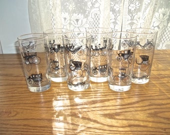 Vasos Libbey, Vasos Libbey Vintage, Cristal Libbey, Vasos de mediados de siglo, Vasos de bar vintage, Juego de 6 vasos, Artículos de bar para cueva de hombre, RTS
