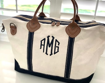 Free Shipping Monogrammed Weekender Bag Personalized Duffel Bag Monogrammed Canvas Duffle Bag Great gift for her