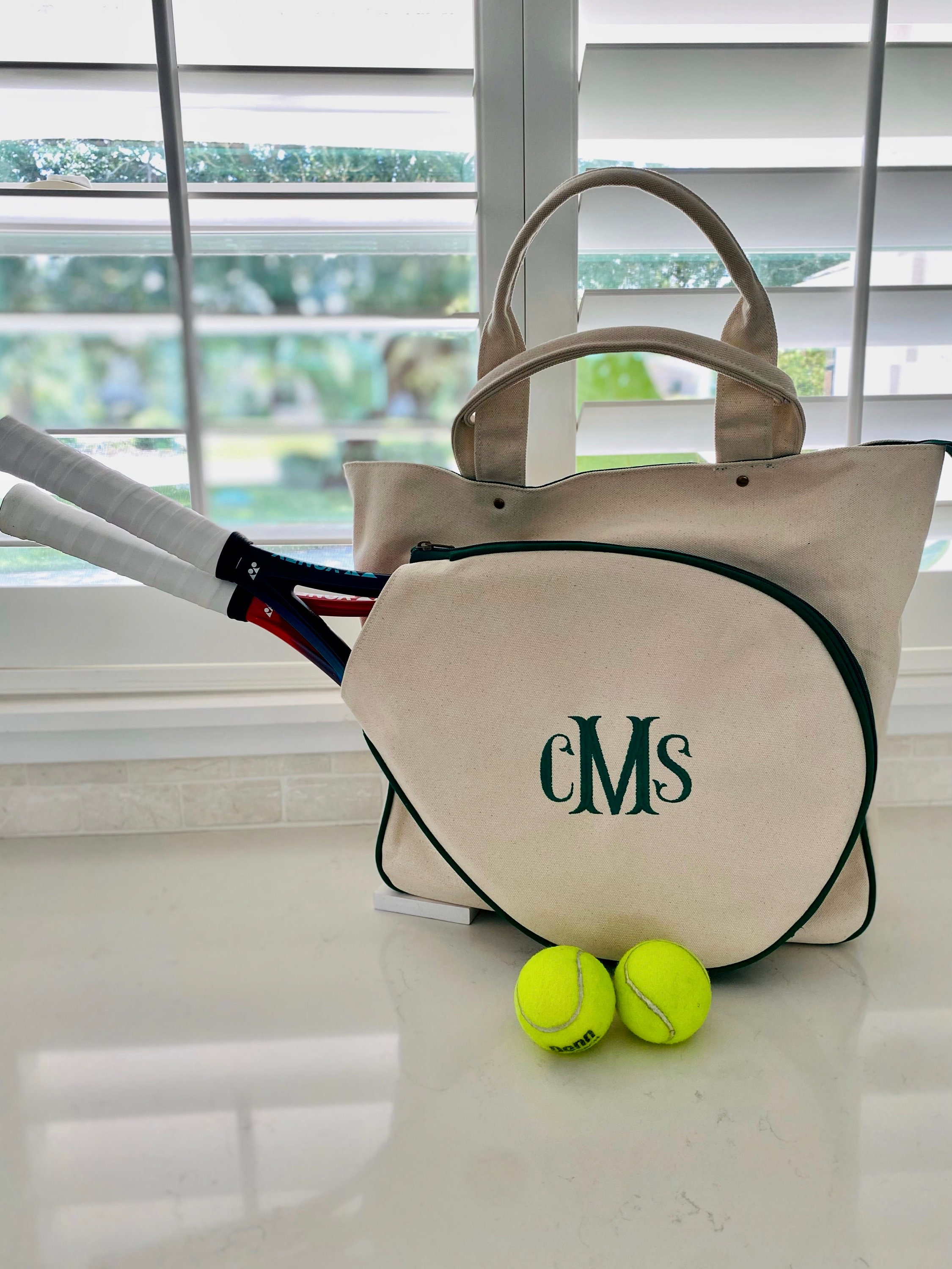 Monogrammed Tennis Racket Bag