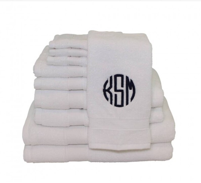 Monogrammed Towel Set Bath Towel personalized towel set great Etsy