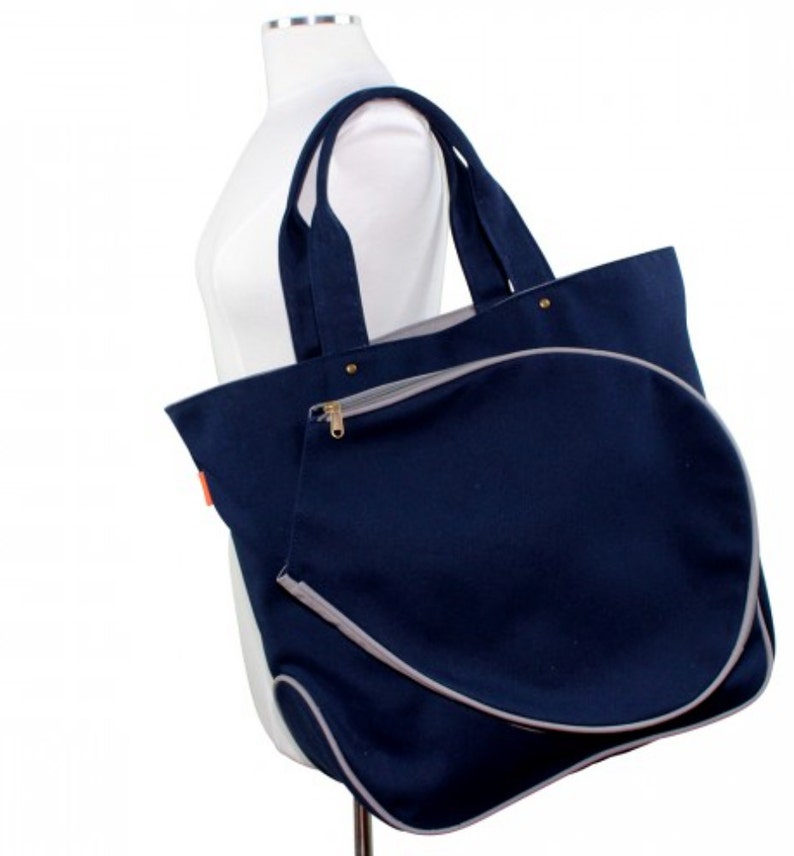 monogrammed tennis tote