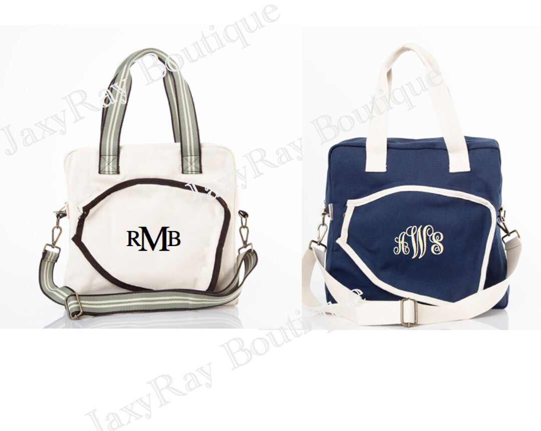 Monogrammed Pickleball Bag Personalized Pickleball Tote Bag Top Zip Closure Pickleball Tote Bag