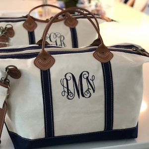 monogrammed weekender