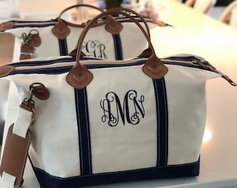 Graduation Gift Monogrammed Weekender Bag Personalized Duffel Bag Monogrammed Canvas Duffle Bag Great gift for her