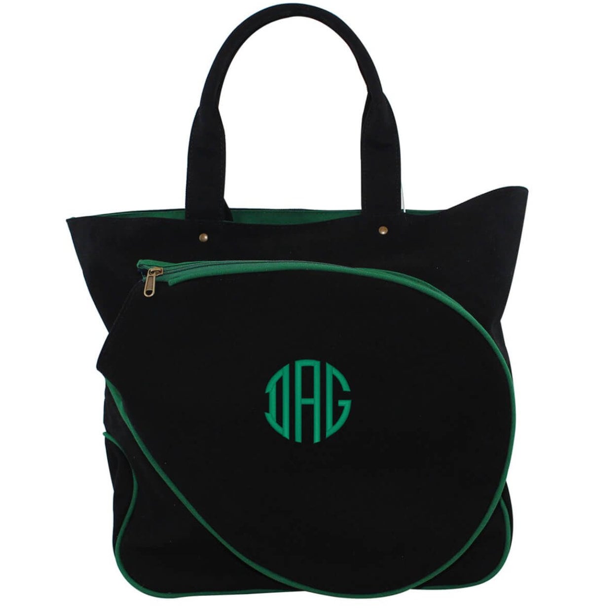 Monogrammed Tennis Bag Personalized Tennis Tote Bag Top Zip | Etsy