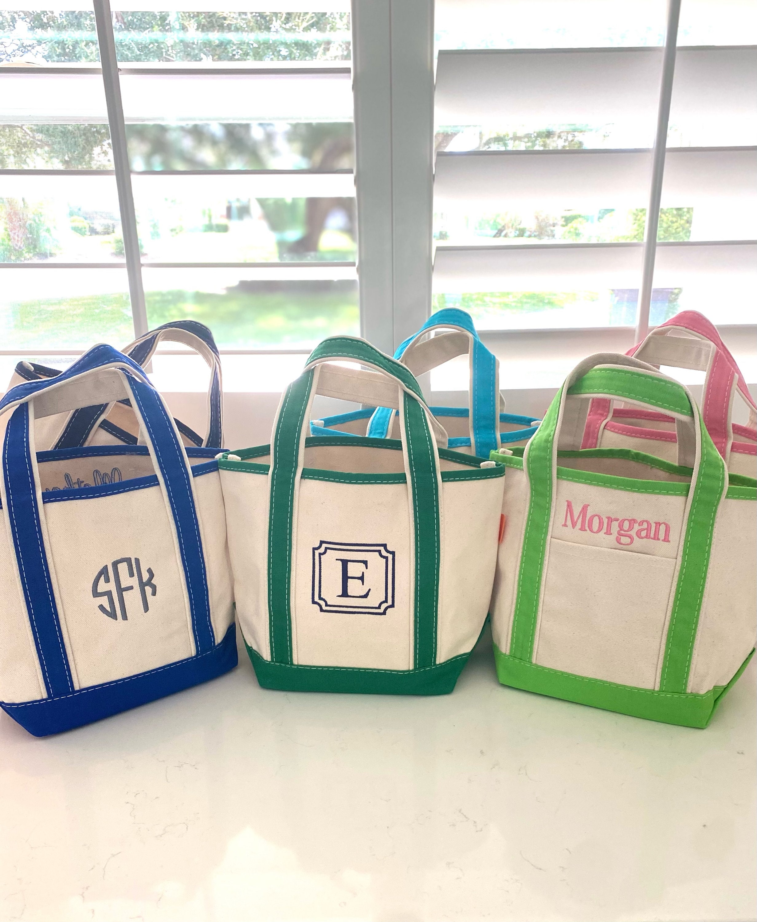 Personalized Small Tote Bag Monogrammed Canvas Tote Bag Kids Bag Book ...