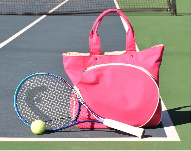 Monogrammed Tennis Bag Personalized Tennis Tote Bag Zip Etsy