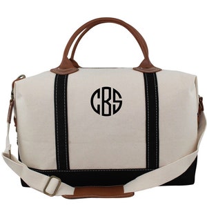 Weekender Bag Personalized Duffel Bag Monogrammed Canvas DuffleBag Great gift for her Travel Bag Overnight Bag