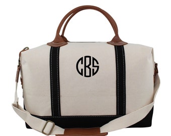 Weekender Bag Personalized Duffel Bag Monogrammed Canvas DuffleBag Great gift for her Travel Bag Overnight Bag