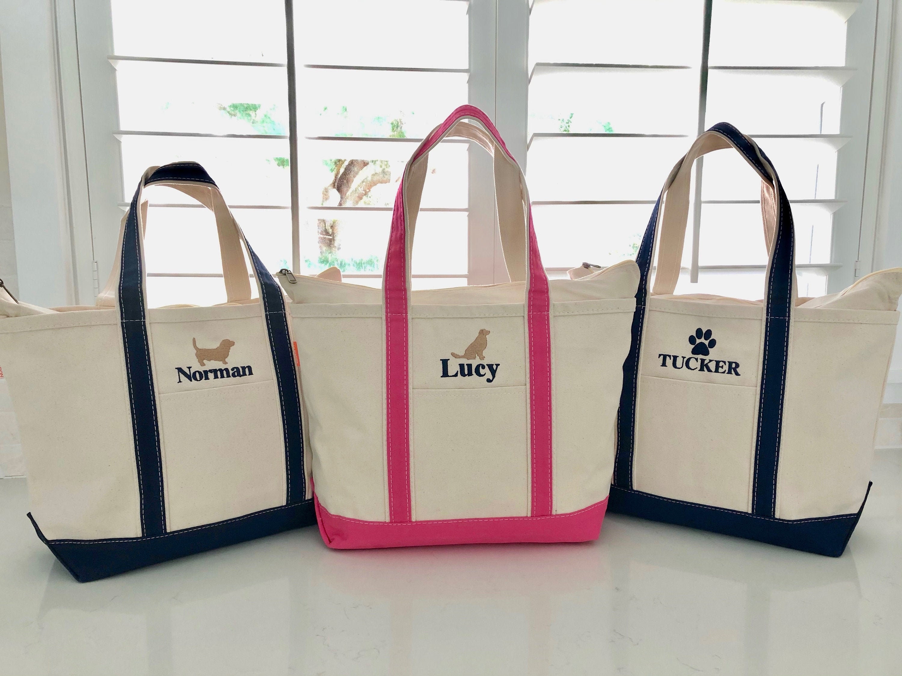 Personalized Initial Canvas Tote Bag with Zipper, Present Bag with Inner  Pocket & Make Up Bag, Great…See more Personalized Initial Canvas Tote Bag